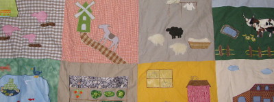 Détail du tapis de lecture ® "La Ferme"
