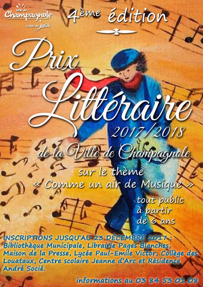 Affiche prix littéraire Champagnole 2017